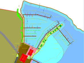 Ontwerptekening jachthaven